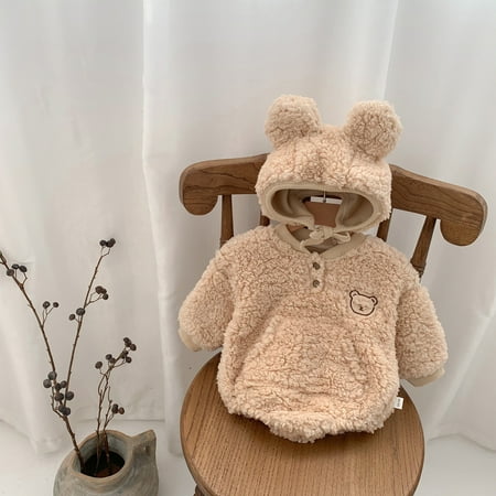 Autumn and Winter ins Baby Clothes Cute Baby Bear Baby Fleece-Lined Hassel Climbing Wear Warm Double-Sided Fleece Bag Fart Clothes Hooded
Autumn and Winter ins Baby Clothes Cute Baby Bear Baby Fleece-Lined Hassel Climbing Wear Warm Double-Sided Fleece Bag Fart Clothes Hooded