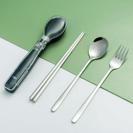 Hadanceo Dinnerware Set Rust-proof Spoon Fork Chopsticks Travel Flatware Set Easy Cleaning Useful for Restaurant
Hadanceo Dinnerware Set Rust-proof Spoon Fork Chopsticks Travel Flatware Set Easy Cleaning Useful for Restaurant
