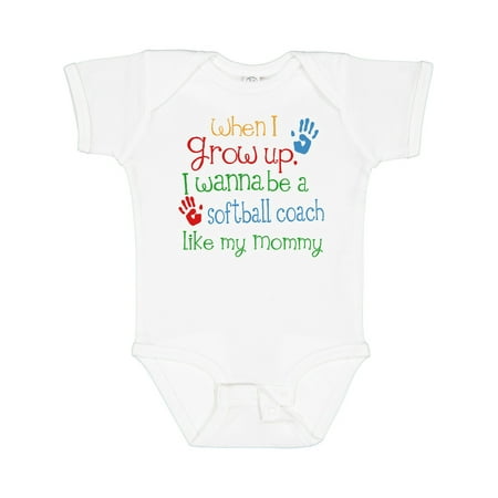 Inktastic Softball Coach Like Mommy Gift Baby Boy or Baby Girl Bodysuit