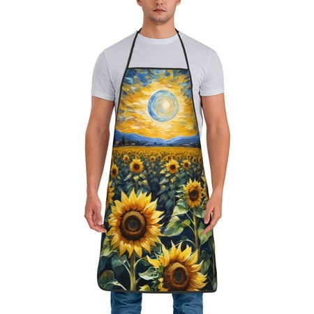 Tideii Starry Sky Moon Sunflower for Tie-up Apron Unisex Waterproof and Stain-Resistant Bib Apron for Kitchen Garden Painting
Tideii Starry Sky Moon Sunflower for Tie-up Apron Unisex Waterproof and Stain-Resistant Bib Apron for Kitchen Garden Painting