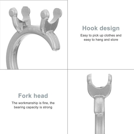 Clothes Fork Head 4pcs Clothes Fork Head Clothes Hanging Accessories Clothes Rod Replacement Head