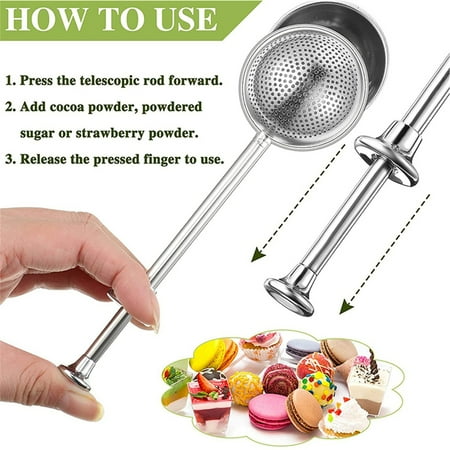 Christmas Clearance! SuoKom Stainless Steel Duster Strainer Spring Stick Powdered Sugar Baking tool
Christmas Clearance! SuoKom Stainless Steel Duster Strainer Spring Stick Powdered Sugar Baking tool