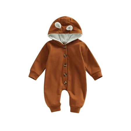 Boiiwant Infant Baby Girls Boys Solid Color Jumpsuit Long Sleeve Button Playsuit with Rabbit Ear Hood Autumn Winter Full-Length Romper for Newborn 0-18M
Boiiwant Infant Baby Girls Boys Solid Color Jumpsuit Long Sleeve Button Playsuit with Rabbit Ear Hood Autumn Winter Full-Length Romper for Newborn 0-18M