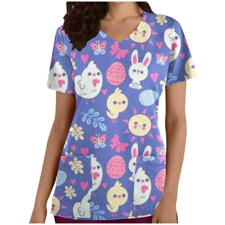 lulshou Womens Scrub Tops Fashion Woman Solid V--Neck Protective Clothing Tops Short Sleeve Working Uniform Top Nurses Tunic Uniform Clinic Carer T-Shirt Printing Loose Blouse Tops Summer Clearance
lulshou Womens Scrub Tops Fashion Woman Solid V--Neck Protective Clothing Tops Short Sleeve Working Uniform Top Nurses Tunic Uniform Clinic Carer T-Shirt Printing Loose Blouse Tops Summer Clearance