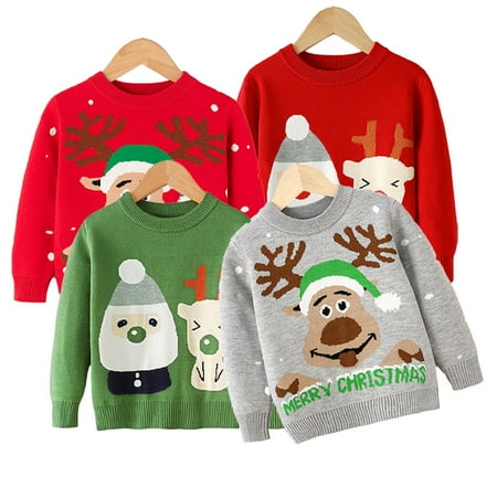 Esaierr 2-7 Years Baby Kids Christmas Elk Head Embroidery Sweater Boys Girls Crewneck Pullover Knit Tops Cotton Warm Autumn Winter Bottoming Shirt Sweater
Esaierr 2-7 Years Baby Kids Christmas Elk Head Embroidery Sweater Boys Girls Crewneck Pullover Knit Tops Cotton Warm Autumn Winter Bottoming Shirt Sweater