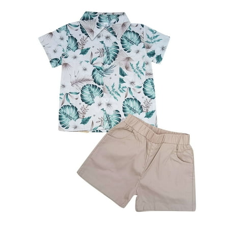 HIBRO Toddler Boys Short Sleeve Holiday Style Leaf Printing Shirt Tops Shorts Kids Gentleman Outfits Cute Shirts Set Toddler Tuxedo Shirt
HIBRO Toddler Boys Short Sleeve Holiday Style Leaf Printing Shirt Tops Shorts Kids Gentleman Outfits Cute Shirts Set Toddler Tuxedo Shirt