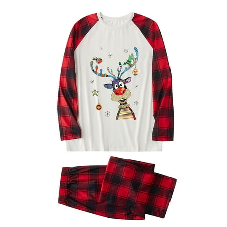 Christmas Matching Pajamas for Family Women Men Crewneck Long Sleeeve T Shirts Plaid Deer Cotton Pjs Elk Clothes Sleepwear Sets
Christmas Matching Pajamas for Family Women Men Crewneck Long Sleeeve T Shirts Plaid Deer Cotton Pjs Elk Clothes Sleepwear Sets