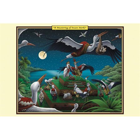 Buy Enlarge 0-587-25307-xP12x18 Mustering of Incan Storks- Paper Size P12x18
