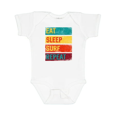 Inktastic Surfing Eat Sleep Surf Repeat Gift Baby Boy or Baby Girl Bodysuit