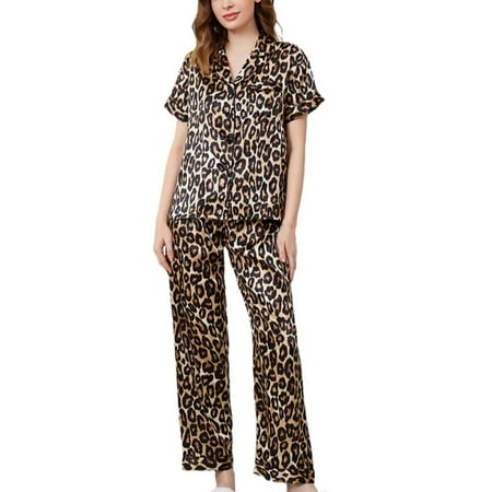 Pajamas For Women Nightgown Plus Size Leopard Print Home Clothes Ice Silk Silk Short Sleeved Casual Nightdress Set Nightgowns For Women Satin Lace
Pajamas For Women Nightgown Plus Size Leopard Print Home Clothes Ice Silk Silk Short Sleeved Casual Nightdress Set Nightgowns For Women Satin Lace