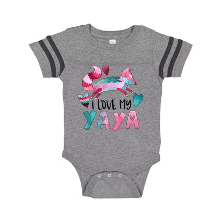 Inktastic I Love My Yaya Pink and Blue Fox with Hearts Gift Baby Boy or Baby Girl Bodysuit
Inktastic I Love My Yaya Pink and Blue Fox with Hearts Gift Baby Boy or Baby Girl Bodysuit
