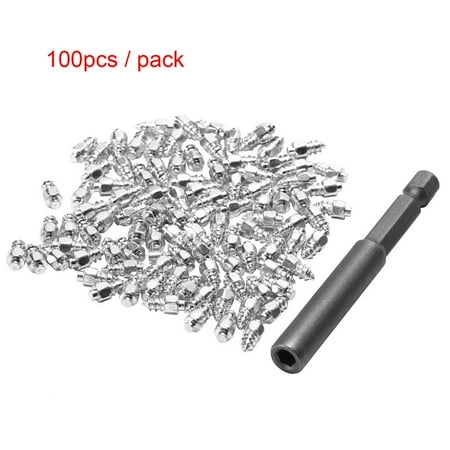 Hot Sale! 100 Pcs Stud Screw 9mm + 1 Pc Drill Sleeve Auto Car SUV ATV Anti-Slip Screw
Hot Sale! 100 Pcs Stud Screw 9mm + 1 Pc Drill Sleeve Auto Car SUV ATV Anti-Slip Screw