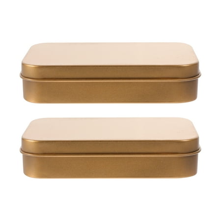 2Pcs Tinplate Storage Boxes Small Button Storage Boxes Cigarette Roll Boxes