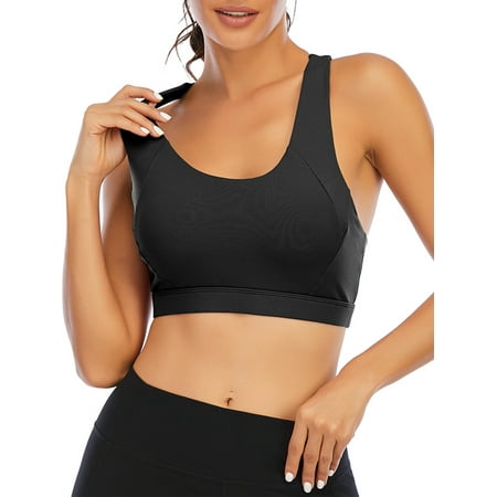 SAYFUT Women Medium Support Sports Bra Strappy Cross Back Tops Padded Workout Yoga Bra Crop Tops
SAYFUT Women Medium Support Sports Bra Strappy Cross Back Tops Padded Workout Yoga Bra Crop Tops