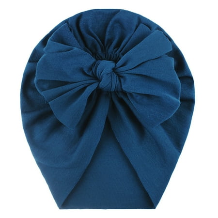Relanfenk Baby Hats Toddler Kids Boys Girls Solid Bow Knotted Beanie Headwear Accessories Hat