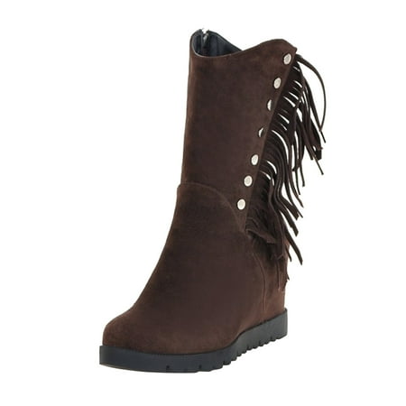 ASEIDFNSA Womens Rain Boots Wide Calf Womens Heel Booties And Boots Ladies Vintage Fashion Solid Color Suede Tassel Side Zipper Flat Short Boots
ASEIDFNSA Womens Rain Boots Wide Calf Womens Heel Booties And Boots Ladies Vintage Fashion Solid Color Suede Tassel Side Zipper Flat Short Boots