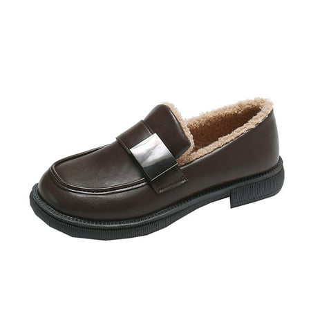 KBKYBUYZ Fall Winter New Style Metal Buckle Plus Cotton Small Leather Shoes Square Heel Low Heeled Shoes Basic warm shoes
KBKYBUYZ Fall Winter New Style Metal Buckle Plus Cotton Small Leather Shoes Square Heel Low Heeled Shoes Basic warm shoes