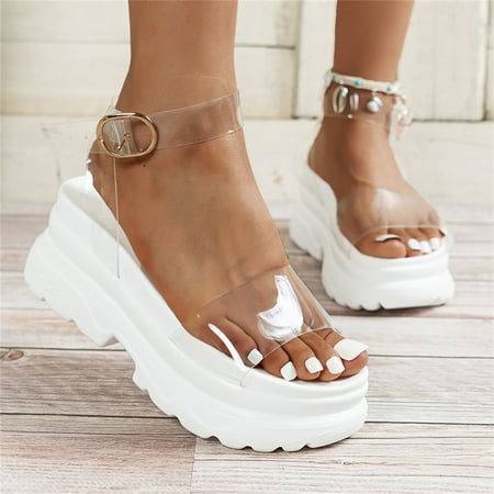 NEGJ Ladies Shoes Fashion Comfortable Platform Wedge Heel Transparent Buckle Breathable Sandals
NEGJ Ladies Shoes Fashion Comfortable Platform Wedge Heel Transparent Buckle Breathable Sandals
