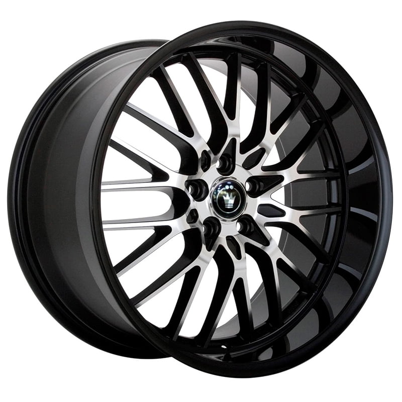 Konig 16MB Lace 17x8 5x100 35et Gloss Black With Machined Face Wheel