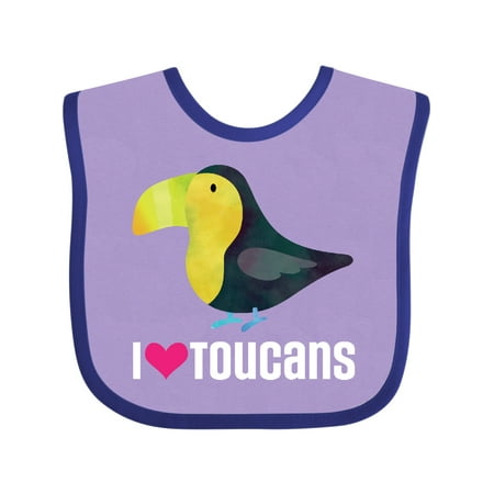 Inktastic Toucan Bird I Love Toucans Cute Gift Baby Boy or Baby Girl Bib