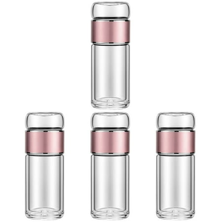 Bestonzon 4pcs Glass Tea Infuser Leak-proof Glass Tea Water Separation Bottle for Loose Leaf 280ML
Bestonzon 4pcs Glass Tea Infuser Leak-proof Glass Tea Water Separation Bottle for Loose Leaf 280ML