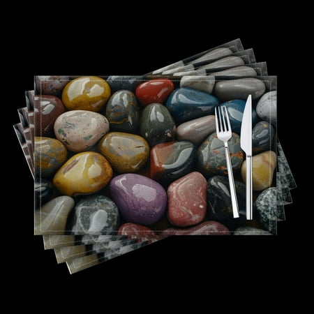 BaHomeck placemats Set of 4 Colorful Assortment Of Smooth Pebbles Cotton Linen rectangle Placemats for Kitchen Dining Table Indoor Outdoor 18*12inch
BaHomeck placemats Set of 4 Colorful Assortment Of Smooth Pebbles Cotton Linen rectangle Placemats for Kitchen Dining Table Indoor Outdoor 18*12inch
