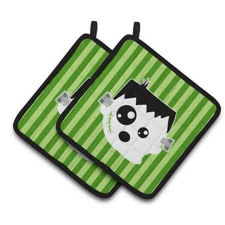 Halloween Ghost Frankenstein Pair of Pot Holders