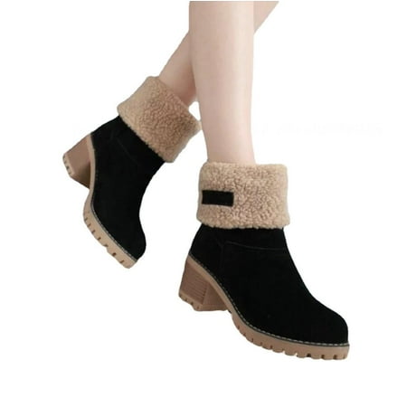 New winter women s shoes thick-heeled high-heeled snow boots two wear plus velvet warm mid-boots cotton shoes black 38
New winter women s shoes thick-heeled high-heeled snow boots two wear plus velvet warm mid-boots cotton shoes black 38
