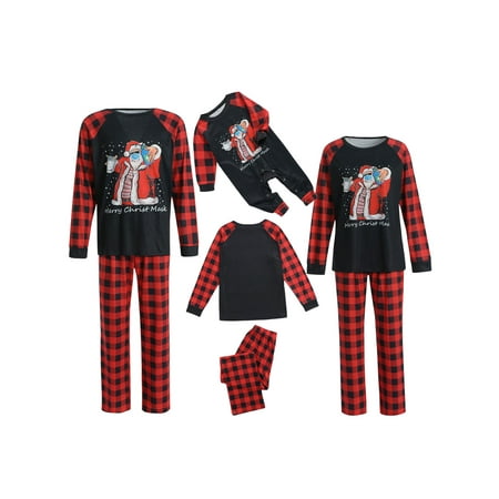 Peyakidsaa Family Christmas Pajamas Sets for Parent-Child Sleepsuit Nightwear