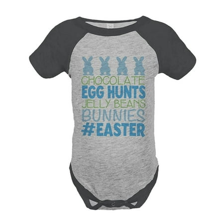 Custom Party Shop Baby Boy s #Easter Happy Easter Grey Onepiece