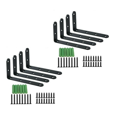 8 PCS Stainless Steel Duty L Decorative Corner Brace Angle Bracket Shelf Bracket Support Black (125X75MM)
8 PCS Stainless Steel Duty L Decorative Corner Brace Angle Bracket Shelf Bracket Support Black (125X75MM)