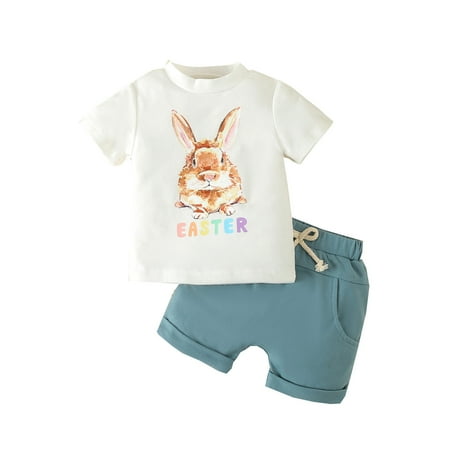 LEIWAO Toddler Baby Outfits Toddler Boys Girls Easter Short Sleeve Cartoon Rabbit Printed T Shirt Pullover Tops Shorts Outfits Children Clothes Set Girl Daily Wear
LEIWAO Toddler Baby Outfits Toddler Boys Girls Easter Short Sleeve Cartoon Rabbit Printed T Shirt Pullover Tops Shorts Outfits Children Clothes Set Girl Daily Wear