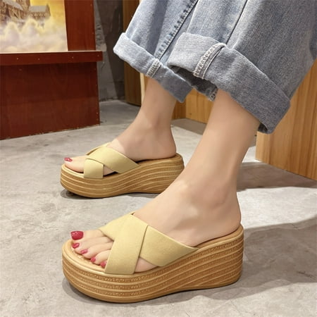 Cathalem Fashion Summer Women Sandals Wedge Heel Middle Heel Thick Sole Leopard Print Multicolor Leather Sandals Women Size 12 Khaki 7
Cathalem Fashion Summer Women Sandals Wedge Heel Middle Heel Thick Sole Leopard Print Multicolor Leather Sandals Women Size 12 Khaki 7