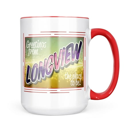 Neonblond Greetings from Longview Vintage Postcard Mug gift for Coffee Tea lovers
Neonblond Greetings from Longview Vintage Postcard Mug gift for Coffee Tea lovers