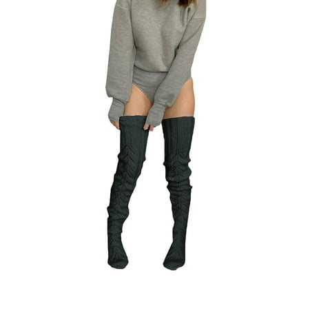 Farrubbyine8 Women Stockings Over Knee Stockings Warm Thick Long Knit Stockings
Farrubbyine8 Women Stockings Over Knee Stockings Warm Thick Long Knit Stockings