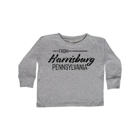 Inktastic From Harrisburg Pennsylvania in Black Distressed Text Gift Toddler Boy or Toddler Girl Long Sleeve T-Shirt
Inktastic From Harrisburg Pennsylvania in Black Distressed Text Gift Toddler Boy or Toddler Girl Long Sleeve T-Shirt