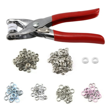 TureClos 200pcs Push Button Sewing Free Buttons Tool 4 Colors Ring with rubber tips Pliers reset Sewing
TureClos 200pcs Push Button Sewing Free Buttons Tool 4 Colors Ring with rubber tips Pliers reset Sewing