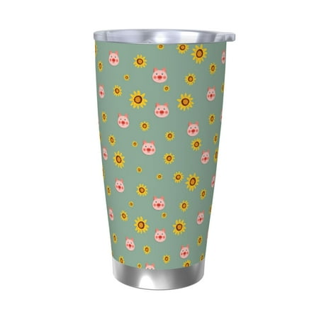 Easygdp Pig Face With Sunflower 20oz Stainless Steel Vacuum Insulated Double Wall Travel Tumbler Durable Insulated Coffee Mug with Spillproof Lid-Without Straw
Easygdp Pig Face With Sunflower 20oz Stainless Steel Vacuum Insulated Double Wall Travel Tumbler Durable Insulated Coffee Mug with Spillproof Lid-Without Straw