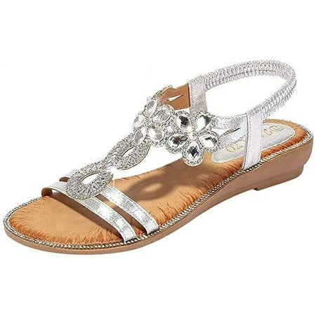 Sexy Sandals for Women Womens Dressy Summer Crystal Flat Sandals Open Toe Retro Dress Sandals
Sexy Sandals for Women Womens Dressy Summer Crystal Flat Sandals Open Toe Retro Dress Sandals