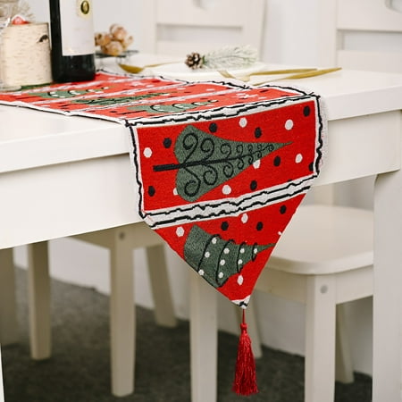 CHGBMOK Christmas Decorations Christmas Home Decoration Supplies Knitted Fabric Table Runner Creative Christmas Tablecloth
CHGBMOK Christmas Decorations Christmas Home Decoration Supplies Knitted Fabric Table Runner Creative Christmas Tablecloth