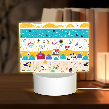 Salelf Funny Farm LED Light Base with Clear Acrylic Sheet 3D Night LED Lamp Display Base USB Cable for Living Room Bedroom Room Bar Gift Lamp 
Salelf Funny Farm LED Light Base with Clear Acrylic Sheet 3D Night LED Lamp Display Base USB Cable for Living Room Bedroom Room Bar Gift Lamp