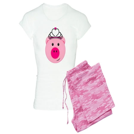 CafePress - Pink Pig Princess - Women s Light Pajamas