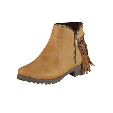 Boots for Women Women S Comfortable Retro Tassel Side Zipper Low Heeled Round Toe Boots
Boots for Women Women S Comfortable Retro Tassel Side Zipper Low Heeled Round Toe Boots