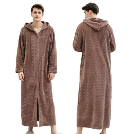 Winter Warm Flannel Zipper Hooded Pajamas Robe with Pocket Chocolate M
Winter Warm Flannel Zipper Hooded Pajamas Robe with Pocket Chocolate M