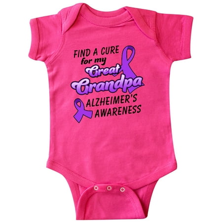 Inktastic Alzheimer s Awareness Find a Cure for my Great Grandpa Gift Baby Boy or Baby Girl Bodysuit
Inktastic Alzheimer s Awareness Find a Cure for my Great Grandpa Gift Baby Boy or Baby Girl Bodysuit
