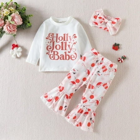 URMAGIC Infant Toddler Baby Girl Christmas 2PCS Outfits Long Sleeve Letters Pullover Tops Bell-Bottoms Flare Pants 3 Months- 4 Years
URMAGIC Infant Toddler Baby Girl Christmas 2PCS Outfits Long Sleeve Letters Pullover Tops Bell-Bottoms Flare Pants 3 Months- 4 Years