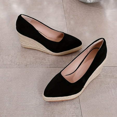 GUANGZHYZYFUS Stylish Women‘s Solid Color Shallow Mouth Platform Soft Sole Casual Espadrilles Wedge Shoes for Holiday
GUANGZHYZYFUS Stylish Women‘s Solid Color Shallow Mouth Platform Soft Sole Casual Espadrilles Wedge Shoes for Holiday