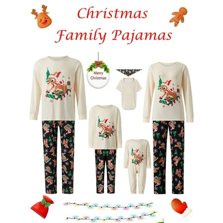 Christmas Matching Family Pajamas Sets Soft Warm Elastic Clothes Pants Set for Kids Adults Baby and Dog Xmas Party Sleepwear
Christmas Matching Family Pajamas Sets Soft Warm Elastic Clothes Pants Set for Kids Adults Baby and Dog Xmas Party Sleepwear