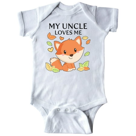 Inktastic My Uncle Loves Me- little fox Gift Baby Boy or Baby Girl Bodysuit