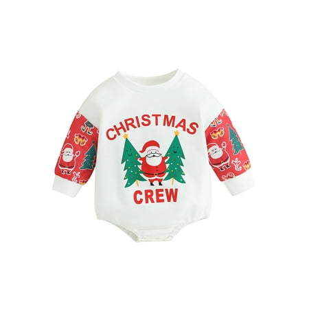 AMILIEe Newborn Baby Christmas Outfit Boy Girl Sweatshirt Romper Santa Print Long Sleeve Sweater Fall Winter Clothes
AMILIEe Newborn Baby Christmas Outfit Boy Girl Sweatshirt Romper Santa Print Long Sleeve Sweater Fall Winter Clothes